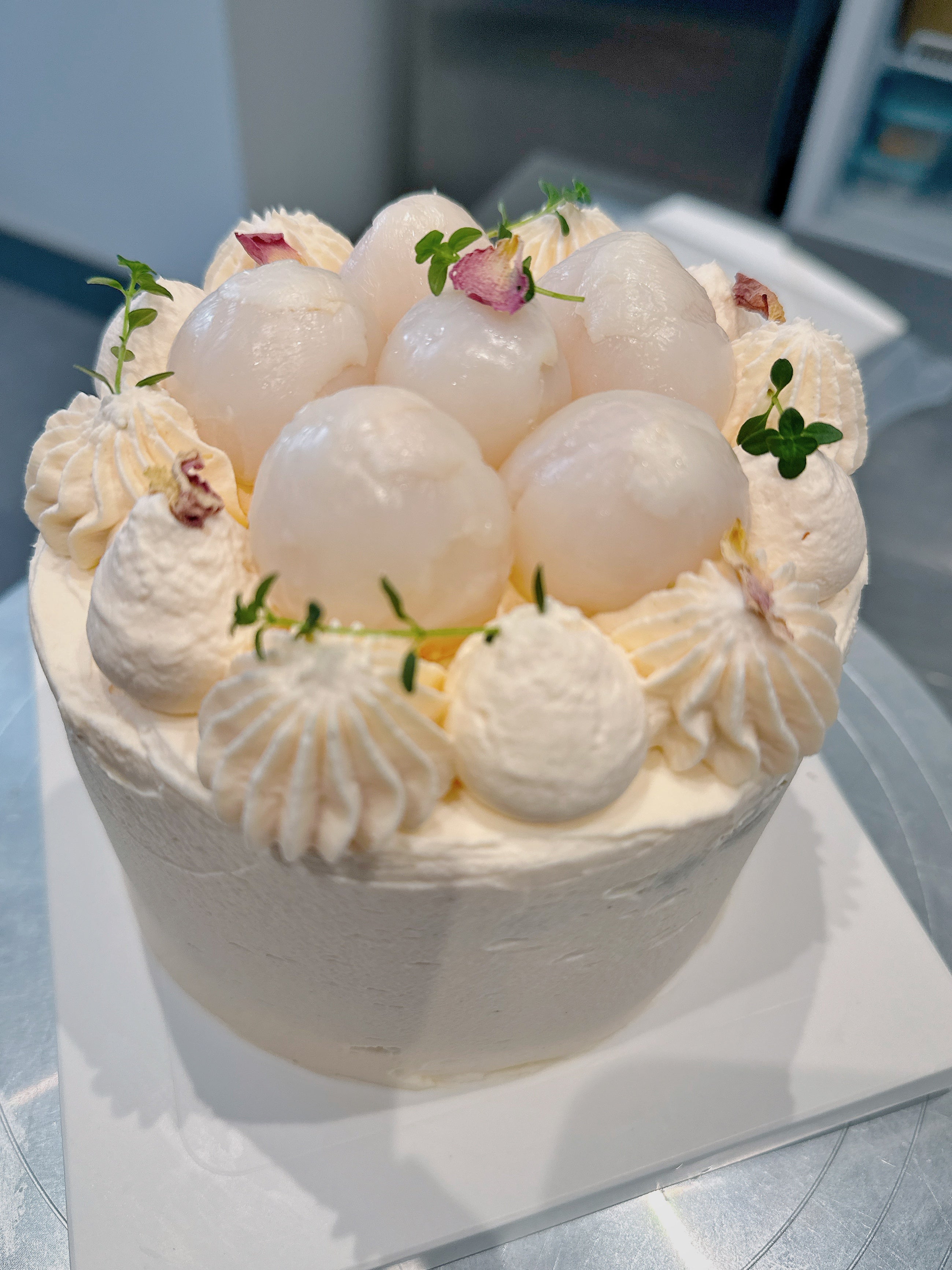 Rose Lychee Cloud Cake