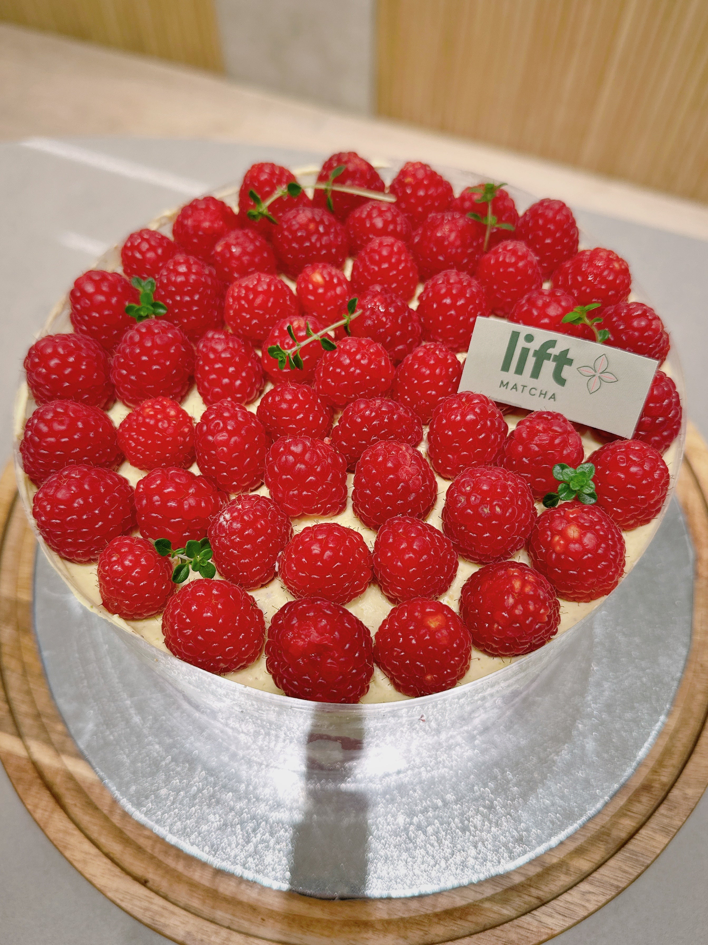 Raspberry Pistachio Cloud Cake