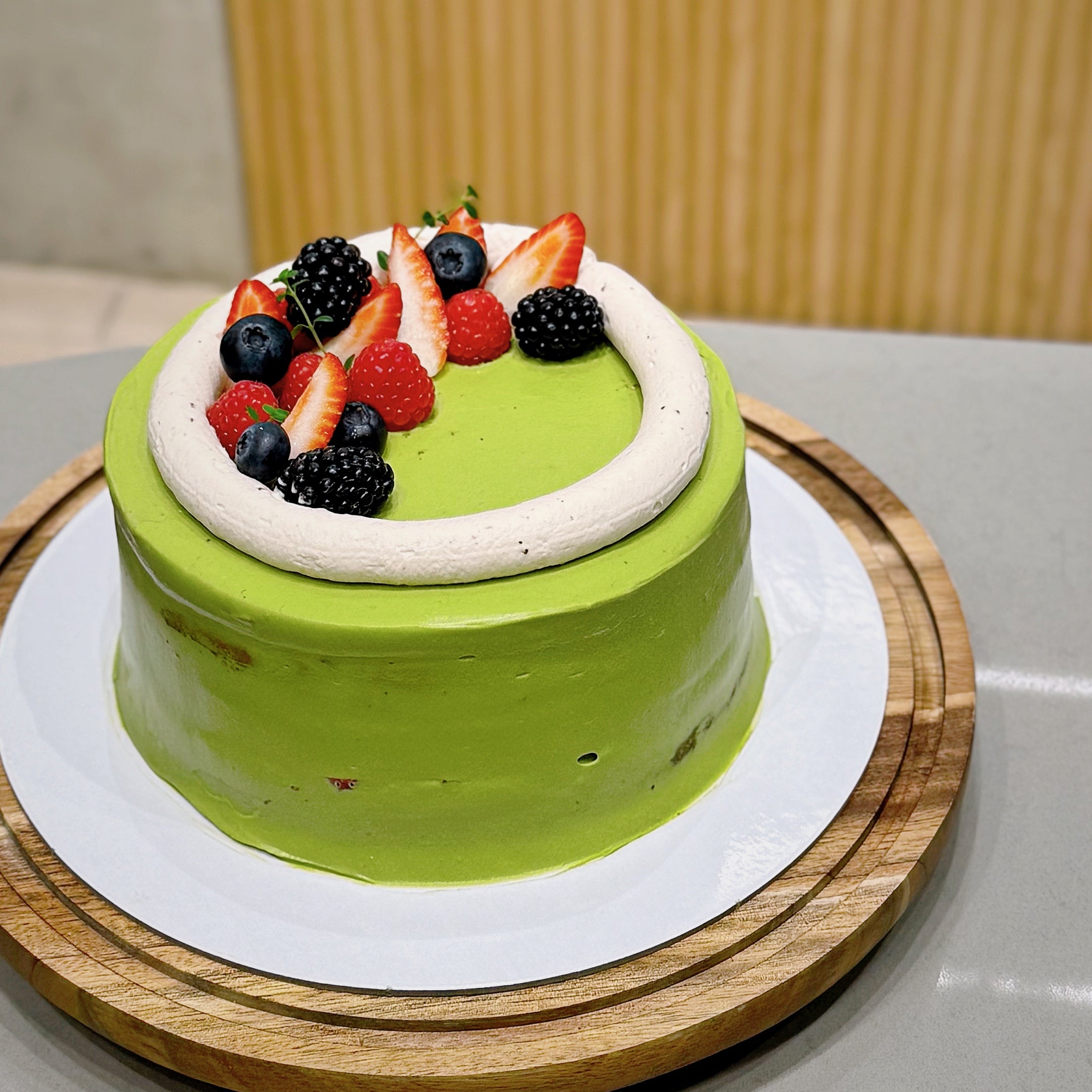 Strawberry Matcha Cream Cake